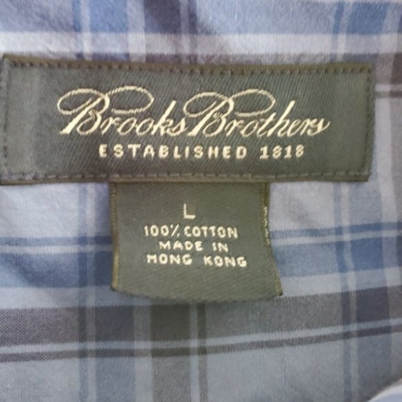Brooks Brothers Mens Button Front Shirt Sz Large - Picture 2 of 5